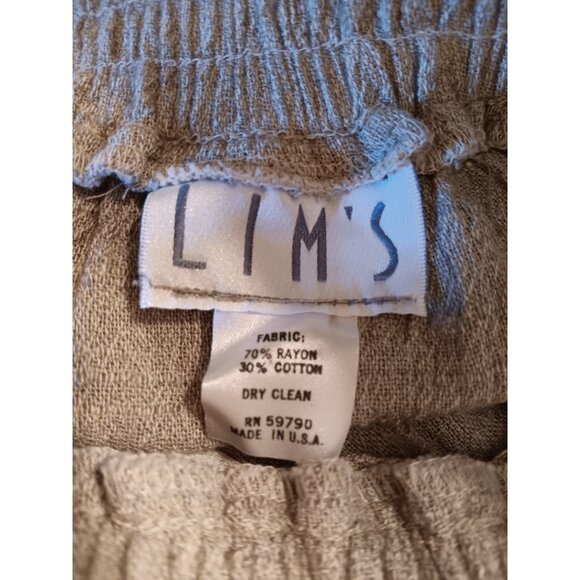 Vintage Lim's 2 Piece XL Shirt and Skirt Set, Beige Crochet Lagenlook Doily Boho - Picture 4 of 6